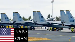 USAF, NATO. Powerful fighter jets during large-scale military exercises in Finland.