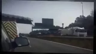 M20 Bridge Collapse on Motorway after lorry crash.