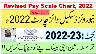 Revised Pay Scale Chart 2022 | Formula for calculation of own pay after revised chart 2022