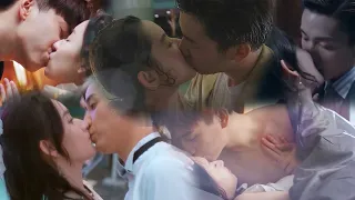 Kiss scene compilation! The mouths of the two were swollen!