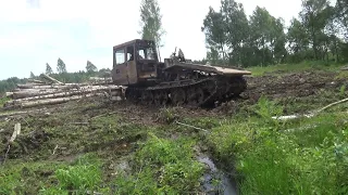 Собрали бортовую на ТЛТ-100. Только доехали до  леса и опять беда