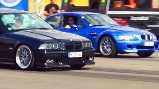 BMW M3 E36 vs BMW Z3 M Coupe Drag Race Acceleration Viertelmeile Beschleunigungsrennen