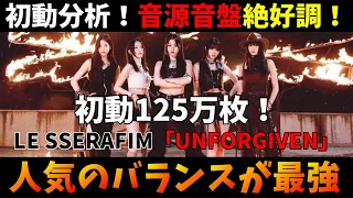 【LE SSERAFIM】初動成績分析！音盤125万枚！音源40万！！完全に大成功！ 'UNFORGIVEN (feat. Nile Rodgers)' OFFICIAL M/V