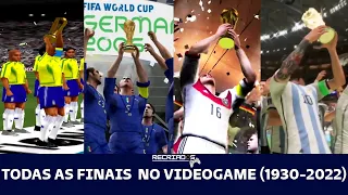 TODAS AS FINAIS DE COPA DO MUNDO RECRIADAS NO VIDEOGAME (1930 a 2022)