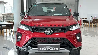New Toyota Fortuner Legender ( 2024 ) - Luxury SUV Full Size 7 Seaters | Red Color