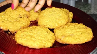 yummy oats coconut cookies! healthy and yummy! no flour, low calorie! eat to stay in shape