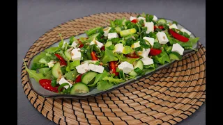 Rucola Salat mit Balsamico Dressing | Sommersalat | Grillsalat | Partysalat