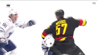 Canucks Vs leafs Fight