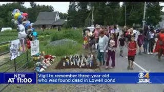 Vigil remembers 3-year-old boy found dead in Lowell pond