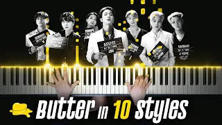 BTS - Butter in 10 STYLES !!! | Piano Cover by Pianella Piano