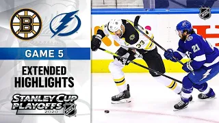 Boston Bruins vs Tampa Bay Lightning R2, Gm5 Aug 31, 2020 HIGHLIGHTS HD