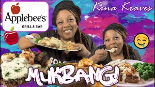 Applebee's Parmesan Steak & Shrimp MUKBANG!!