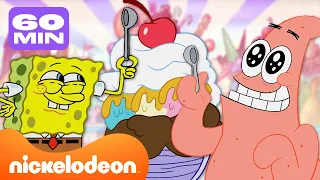 SpongeBob Makan ES KRIM Selama 60 Menit 🍦| Nickelodeon Bahasa