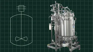 Drawing a simple bioreactor on AutoCAD for P&ID, PFD. (Pharmaceutical Process Design)