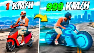 GTA 5 pero Cada vez que CHOCO mi MOTO SE HACE MÁS RAPIDA !! 🏍️📈