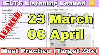 23 March, 6 April 2024 IELTS Listening Test with Answers | Hard IELTS Listening Test 2024 | IDP + BC