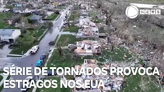 Série de tornados provoca estragos em cinco estados americanos