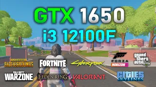 GTX 1650 + i3 12100F : Test in 10 Games