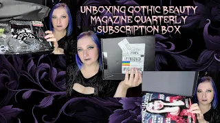 unboxing Gothic beauty magazine quarterly beauty and lifestyle subscription box 💜🦇💜