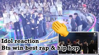 [181201] BLACKPINK, Wanna One, Momoland Reaction To BTS won Best Rap & Hip hop ( 2018 @ MMA )