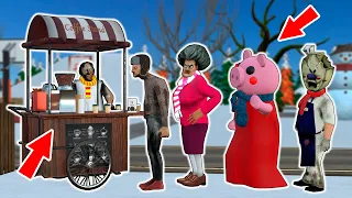 Granny vs coffee kiosk vs Scary Teacher vs Money - funny horror animation parody (p.209)