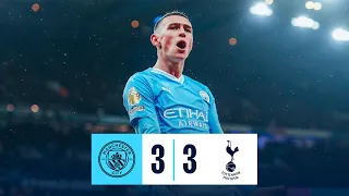 HIGHLIGHTS! CITY DENIED BY LATE LEVELLER IN SIX-GOAL THRILLER | City 3-3 Tottenham | Premier League