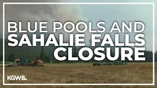 Wildfire in Lane County prompts closure of Blue Pool and Sahalie Falls