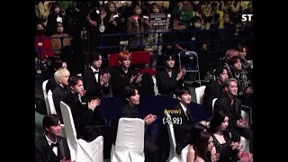 TREASURE reacting to SEVENTEEN winning AAA 2022