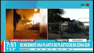 Incendio en una planta recicladora de plásticos  -  Telefe Rosario