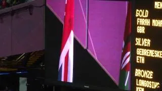 London 2012 Olympics Athletics - Mo Farah 5000m Medal Ceremony National Anthem