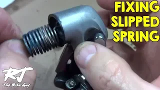 Repairing Shimano 105 Rear Derailleur With Slipped P-Tension Spring