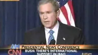 Bush reagiert -  ertappt  - auf die Frage ob 9/11 ein insider Job gewesen sei