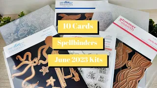 10 Cards with Spellbinders June 2023 Kits