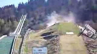 Explosion of skijump in Garmisch