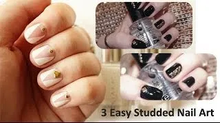 3 Easy Studded Nail Art
