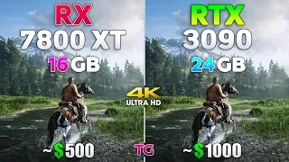 RTX 3090 vs RX 7800 XT - Test in 10 Games | 4K