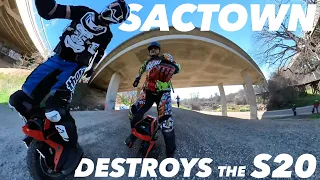 Sacramento DESTROYS the KingSong S20! (Stress tested!) | eevee's Road Trip Vlog #2