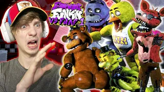 I TAKE ON ALL OF Five Nights At Freddy's | Vs. FNaF 1 [ Update ] | fnf Reaction