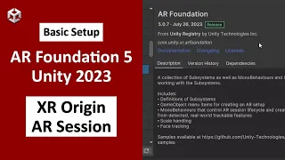 Basic Setup for AR Foundation 5 using Unity 2023 with XR Origin & AR Session - Beginner Tutorial