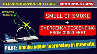 SMELL of SMOKE in the cockpit, EMERGENCY descent and RETURN | JetBlue Airbus A320 | Newark airport