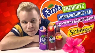 ФАНТА из Малазии и Вьетнама! Инжир,Виноград, Голубика, Смородина! / Schweppes Гибискус!