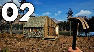 Building a Home in the Mountains with my Hands - Mountain Life Simulator - Part 2