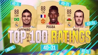 TOP 100 PLAYERS 40-31 RATINGS IN FIFA 19 !! FT.BALE, POGBA, CASEMIRO AND MORE!! ( FIFA 19 RATINGS )
