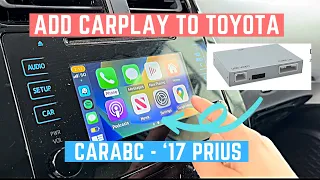 How to Add Wireless Apple CarPlay to 16-19 Toyota Prius w/ CarABC (Radio Removal/Install)