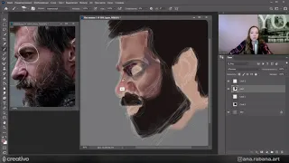 Экспресс-портрет. Рисуем портрет мужчины в Photoshop. (Анна Рабана, Creativo, Фотошоп-мастер)
