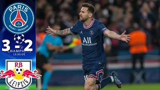 PSG VS RB LEIPZIG 3-2 GOAL || Full Match Extended Highlights || All Goals 2021|| Messi 2 Goals PSG