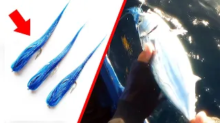 How to Catch Skipjack Tuna using Crystalline Cloth | Handline Traditional Fishing "Subid" Tulingan