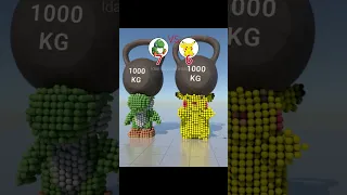 Yoshi & Pikachu VS 1000KG experiment! 🙃⚡ 5