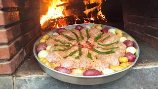 AMAZING !!!!! CHİCKEN SHANKS with VEGETABLES  in STONE OVEN.DIY.ASMR