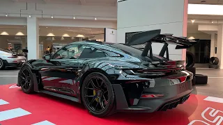 2023 Porsche 911 GT3 RS (525hp) | Visual review Exterior and Interior | DRS system on the circuit